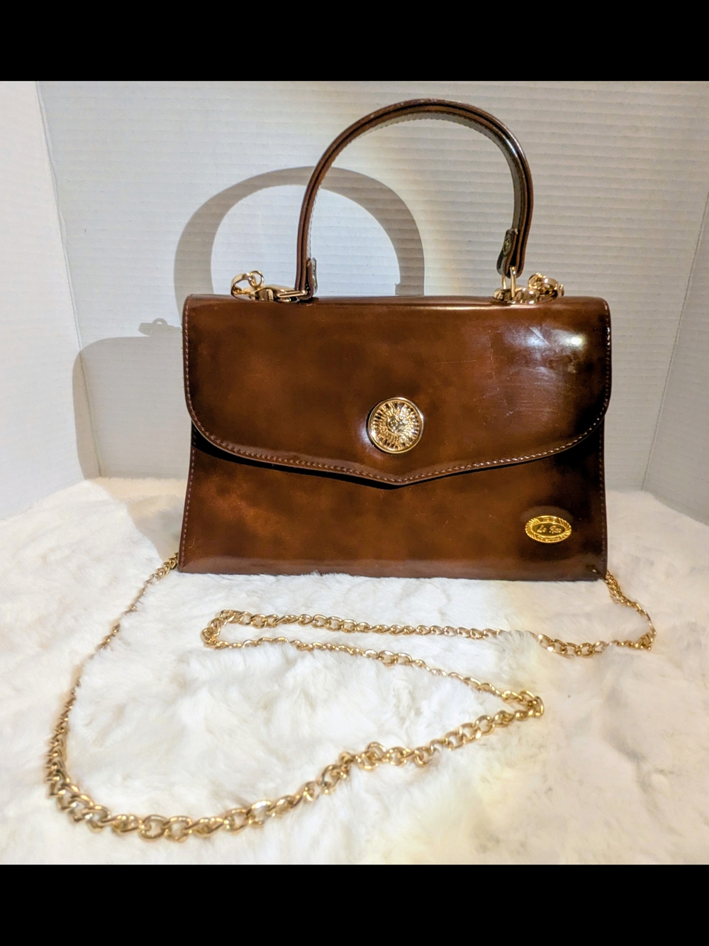 Vintage Italian Collection Le Rosa Leather Top Handle Bag